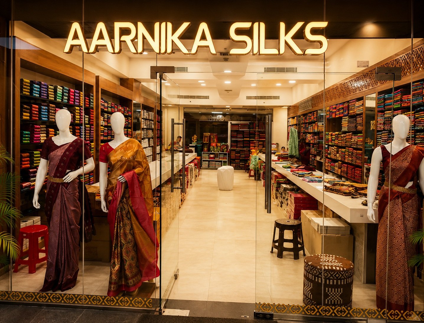 Aarnika Silks showroom interior